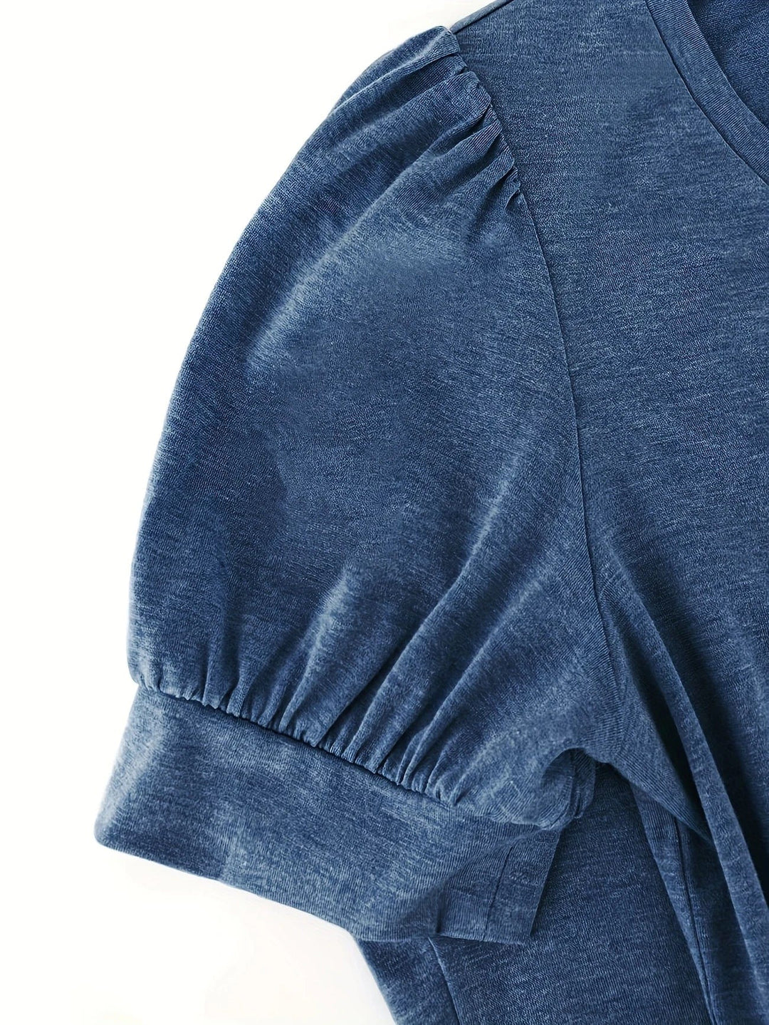 Breathable Cotton T-Shirt with Petal Sleeve