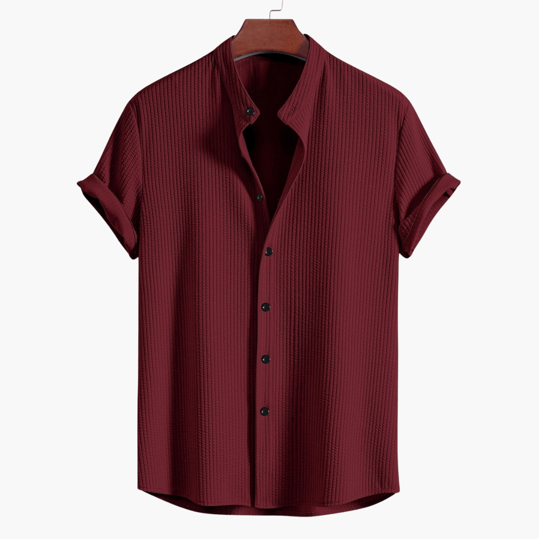 Cyrus Mens Shirt with Stand Collar