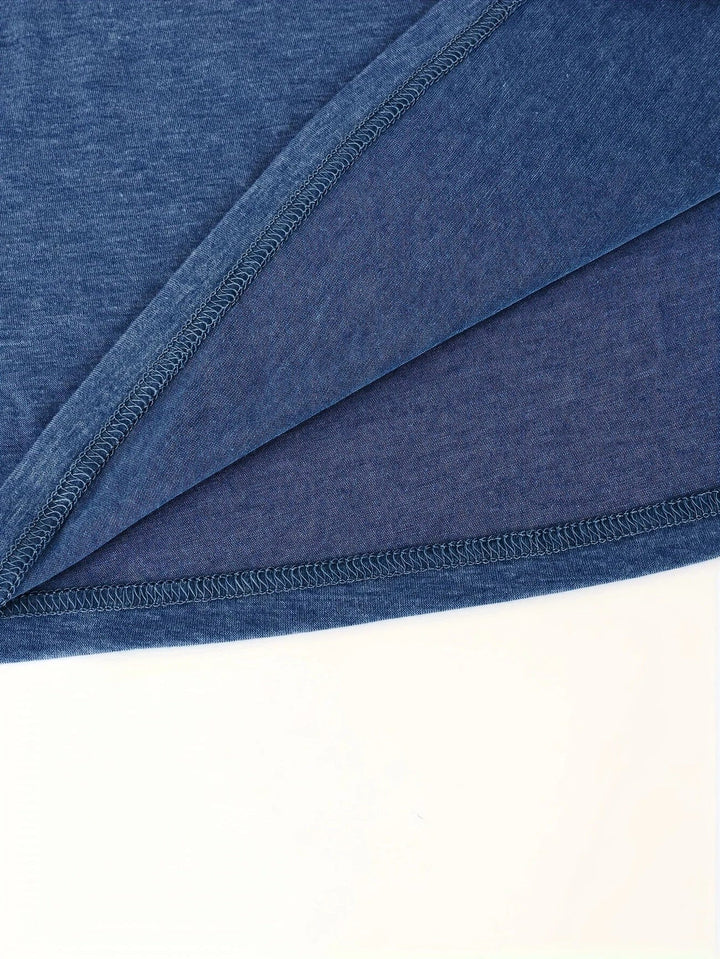 Breathable Cotton T-Shirt with Petal Sleeve
