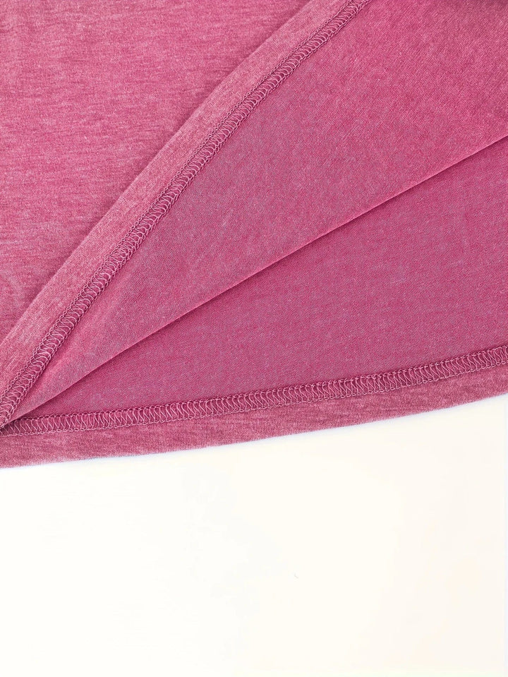 Breathable Cotton T-Shirt with Petal Sleeve