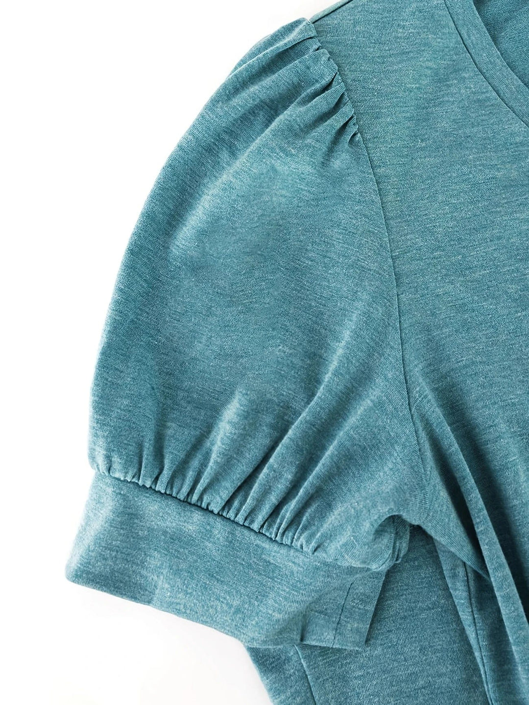 Breathable Cotton T-Shirt with Petal Sleeve