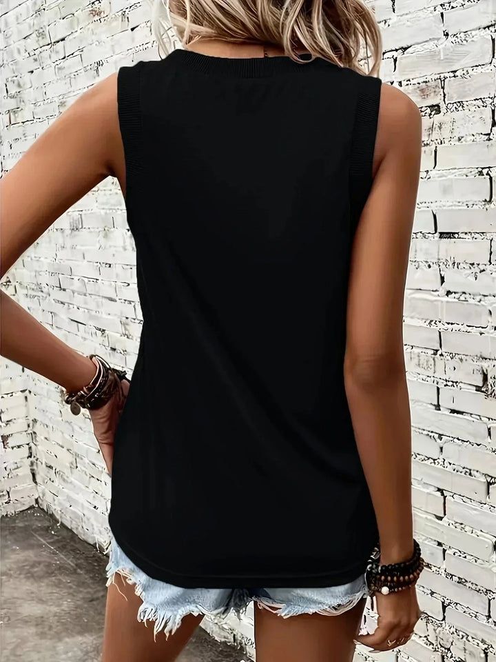Assila Breathable Cotton V-Neck Top