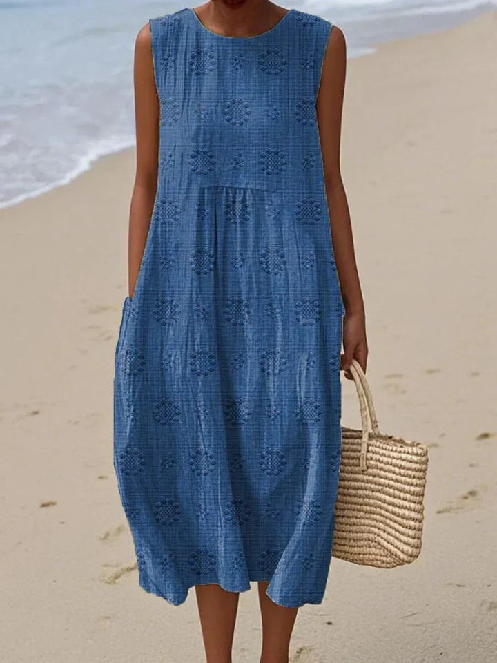 MAYLORA Elegant Sleeveless Cotton Dress