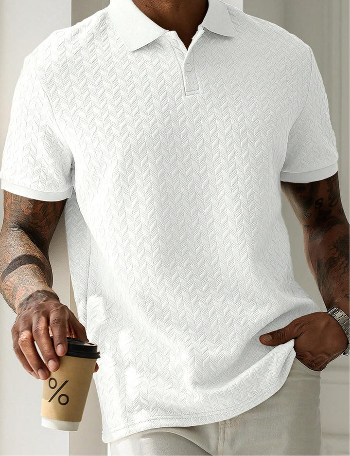 Zurich Chevron-Knit Organic Cotton Tee