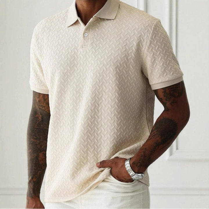 Zurich Chevron-Knit Organic Cotton Tee