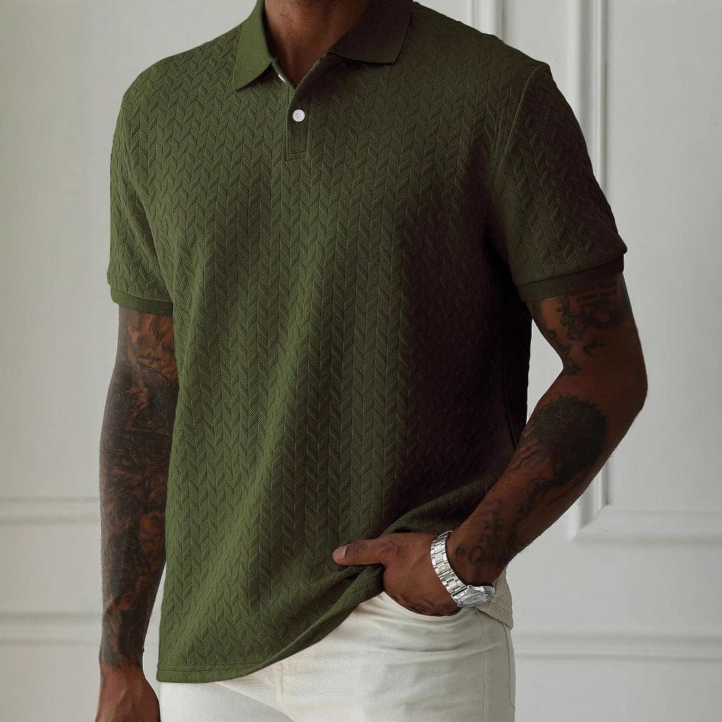 Zurich Chevron-Knit Organic Cotton Tee