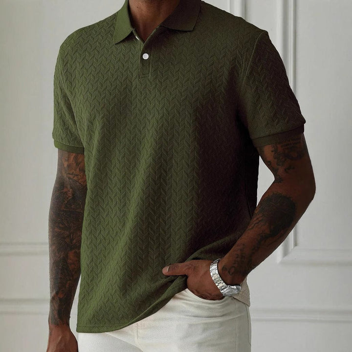 Zurich Chevron-Knit Organic Cotton Tee