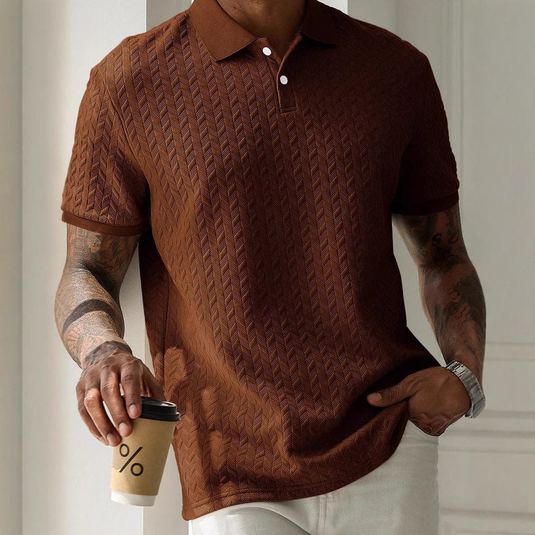 Zurich Chevron-Knit Organic Cotton Tee