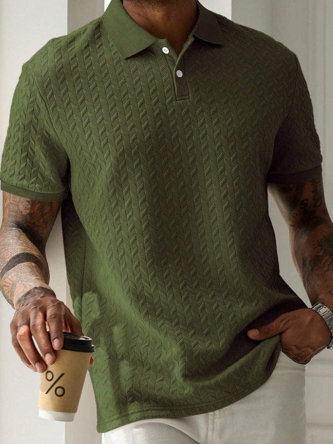 Zurich Chevron-Knit Organic Cotton Tee