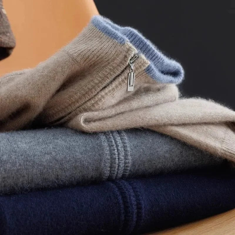Aidan Crown Cashmere Zip-Up Cardigan