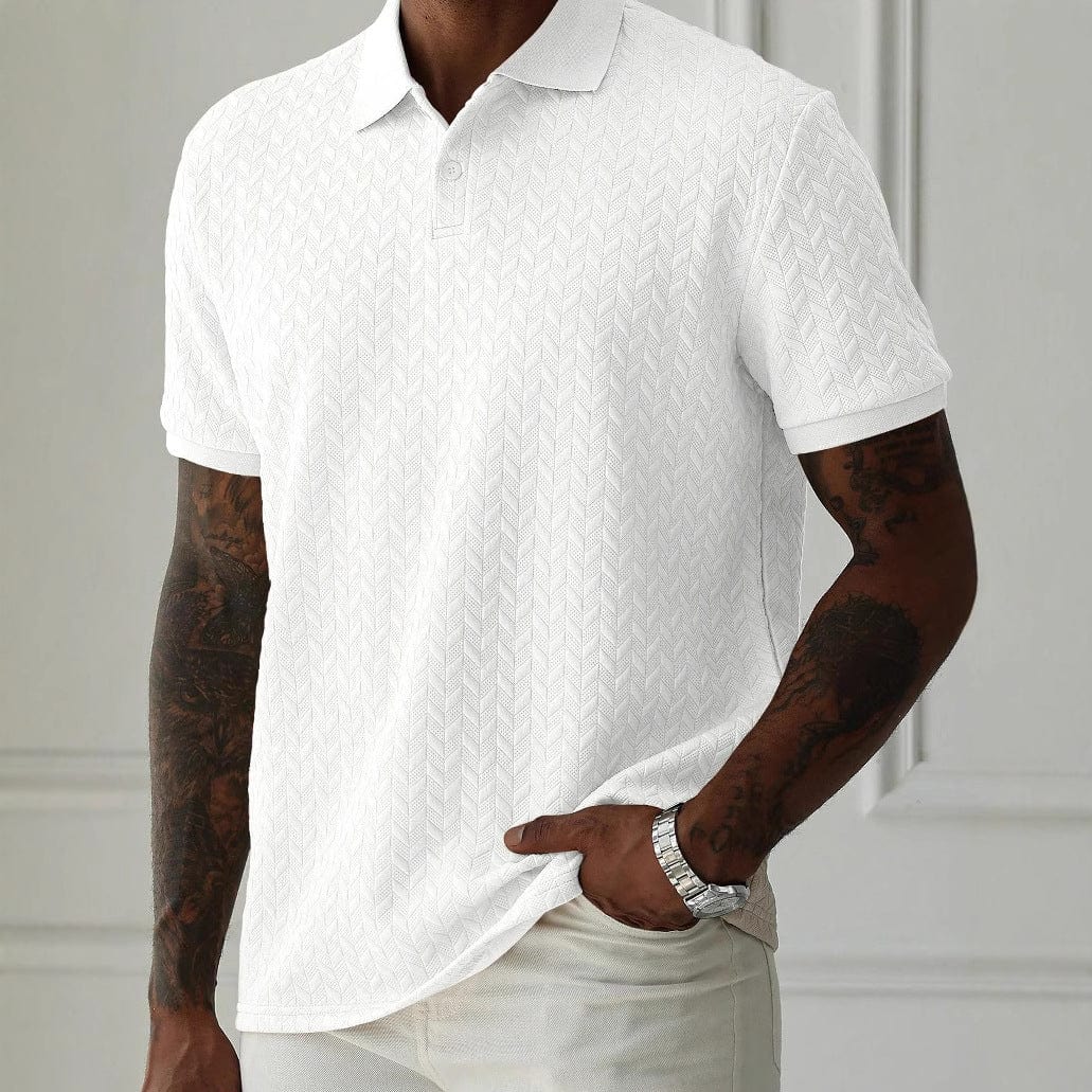 Zurich Chevron-Knit Organic Cotton Tee