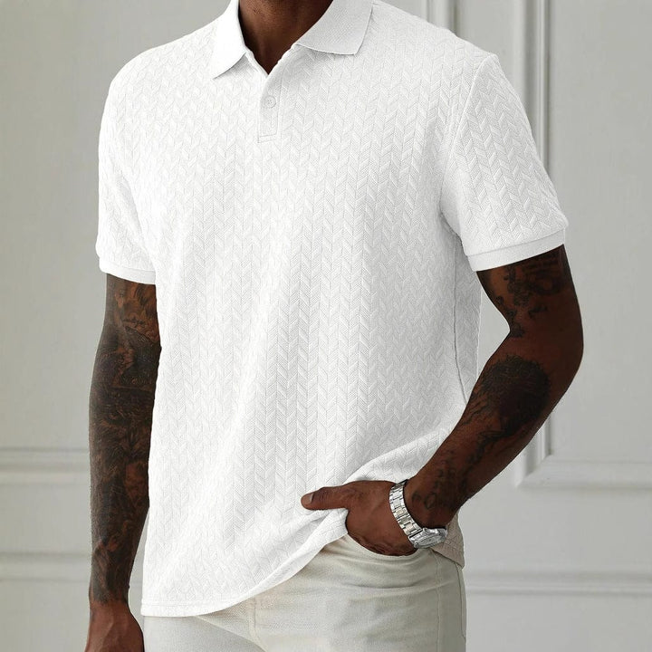 Zurich Chevron-Knit Organic Cotton Tee