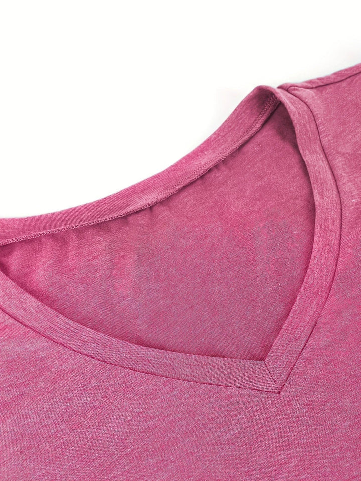Breathable Cotton T-Shirt with Petal Sleeve