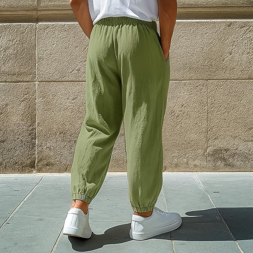 NomadAir Mens Linen Cotton Cargo Jogger Pants