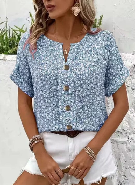 Jelena  Elegant Floral Summer Top